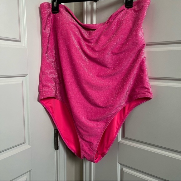 Good American Other - Good American Sparkly Pink One-Piece Swimsuit Size 8 or 5X